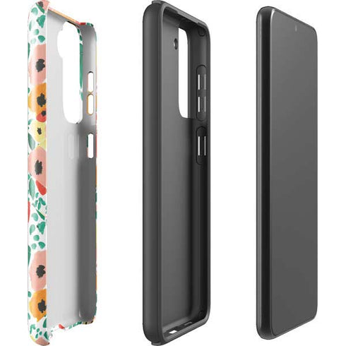 Bouffants and Broken Hearts Geometric Flowers Galaxy S21 Plus 5G Pro Case