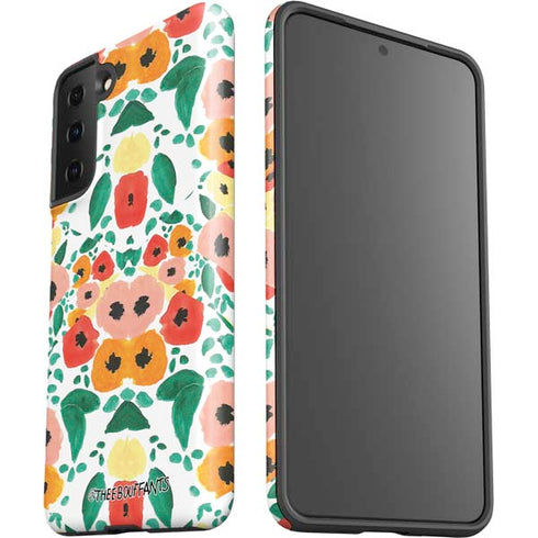 Bouffants and Broken Hearts Geometric Flowers Galaxy S21 Plus 5G Pro Case
