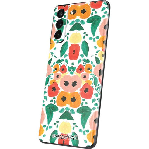 Bouffants and Broken Hearts Geometric Flowers Galaxy S21 Plus 5G Skin