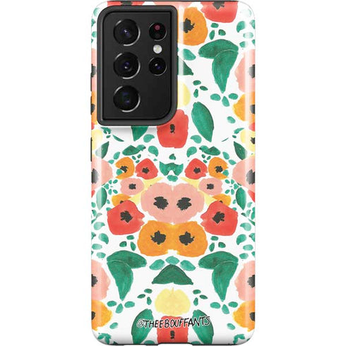 Bouffants and Broken Hearts Geometric Flowers Galaxy S21 Ultra 5G Pro Case