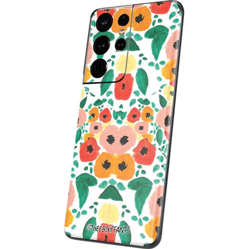 Bouffants and Broken Hearts Geometric Flowers Galaxy S21 Ultra 5G Skin