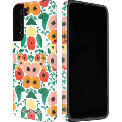 Bouffants and Broken Hearts Geometric Flowers Galaxy S22 Plus Pro Case