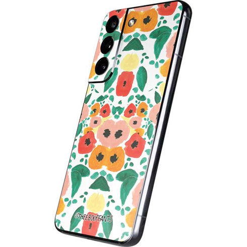 Bouffants and Broken Hearts Geometric Flowers Galaxy S22 Skin