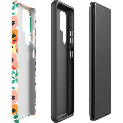 Bouffants and Broken Hearts Geometric Flowers Galaxy S22 Ultra Pro Case