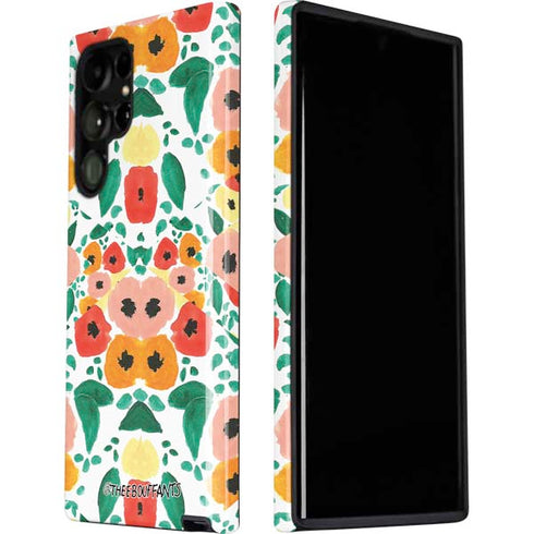 Bouffants and Broken Hearts Geometric Flowers Galaxy S22 Ultra Pro Case