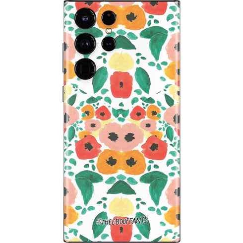 Bouffants and Broken Hearts Geometric Flowers Galaxy S22 Ultra Skin