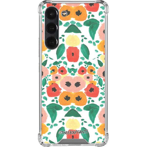 Bouffants and Broken Hearts Geometric Flowers Galaxy S23 Plus Clear Case