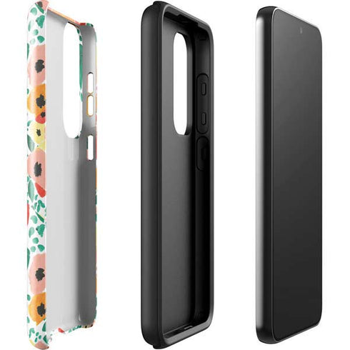 Bouffants and Broken Hearts Geometric Flowers Galaxy S23 Pro Case
