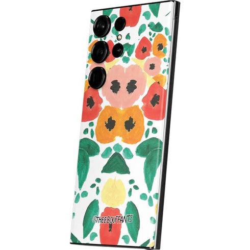 Bouffants and Broken Hearts Geometric Flowers Galaxy S23 Ultra Skin