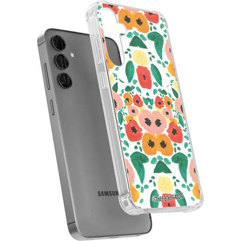 Bouffants and Broken Hearts Geometric Flowers Galaxy S24 Plus Clear Case
