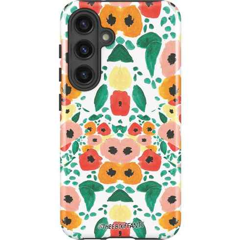 Bouffants and Broken Hearts Geometric Flowers Galaxy S24 Plus Impact Case