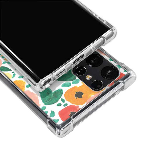 Bouffants and Broken Hearts Geometric Flowers Galaxy S24 Ultra Clear Case