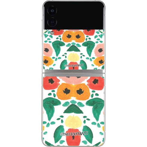 Bouffants and Broken Hearts Geometric Flowers Galaxy Z Flip3 5G Skin