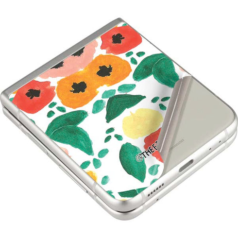 Bouffants and Broken Hearts Geometric Flowers Galaxy Z Flip3 5G Skin