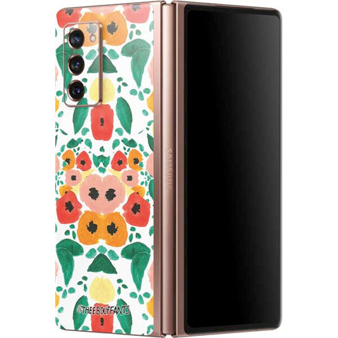 Bouffants and Broken Hearts Geometric Flowers Galaxy Z Fold2 5G Skin