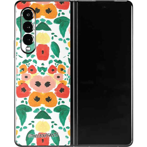 Bouffants and Broken Hearts Geometric Flowers Galaxy Z Fold3 5G Skin