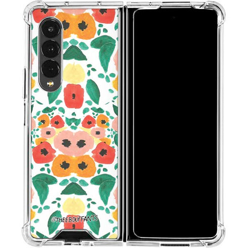Bouffants and Broken Hearts Geometric Flowers Galaxy Z Fold4 5G Clear Case