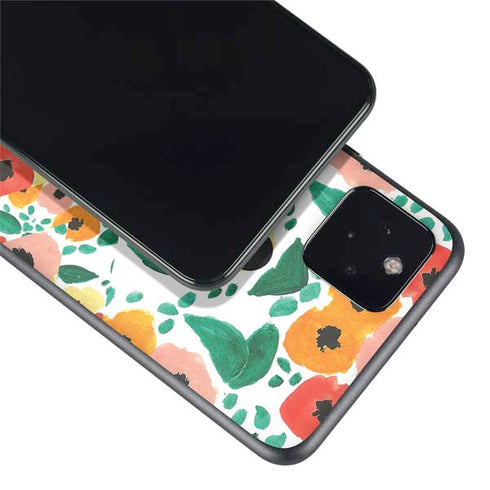 Bouffants and Broken Hearts Geometric Flowers Google Pixel 4a 5G Skin