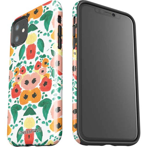 Bouffants and Broken Hearts Geometric Flowers iPhone 11 Impact Case