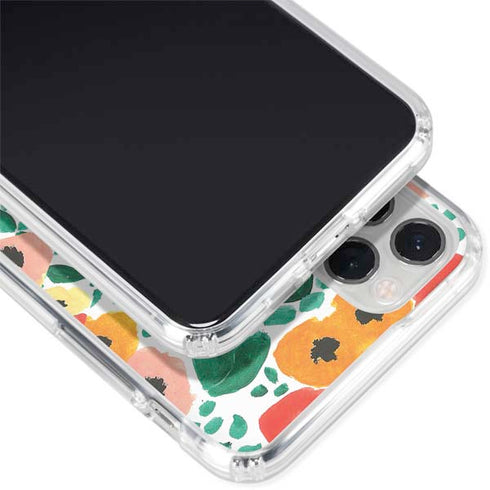 Bouffants and Broken Hearts Geometric Flowers iPhone 11 Pro Clear Case