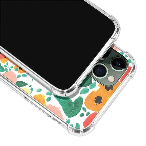 Bouffants and Broken Hearts Geometric Flowers iPhone 11 Pro Max Clear Case