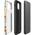 Bouffants and Broken Hearts Geometric Flowers iPhone 11 Pro Max Impact Case