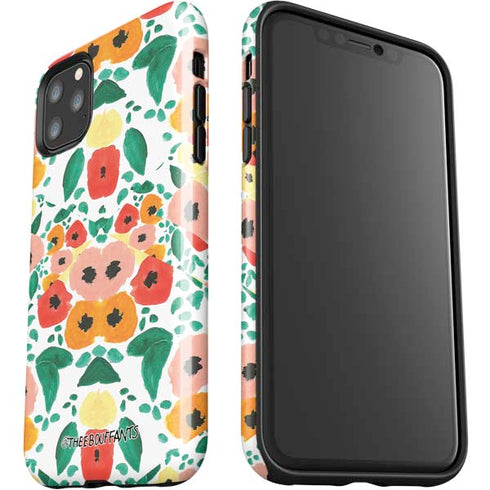 Bouffants and Broken Hearts Geometric Flowers iPhone 11 Pro Max Impact Case