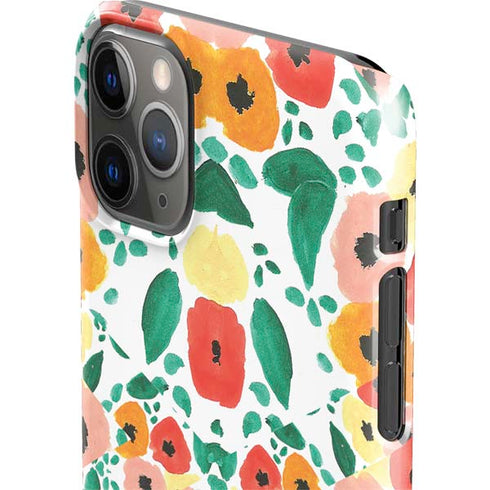 Bouffants and Broken Hearts Geometric Flowers iPhone 11 Pro Max Lite Case