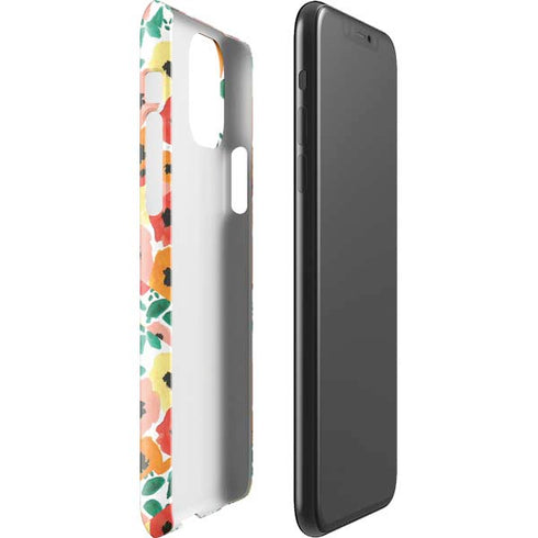 Bouffants and Broken Hearts Geometric Flowers iPhone 11 Pro Max Lite Case