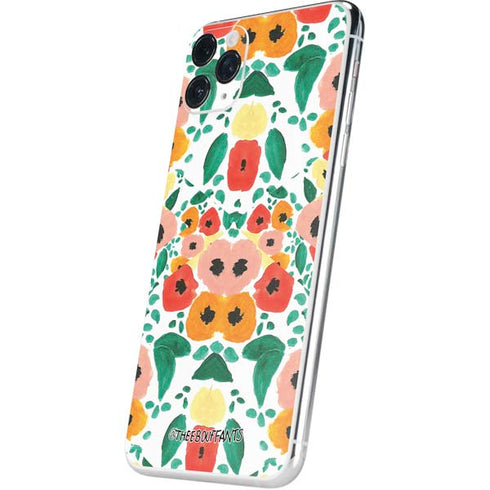 Bouffants and Broken Hearts Geometric Flowers iPhone 11 Pro Max Skin