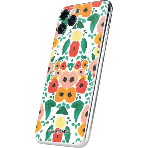 Bouffants and Broken Hearts Geometric Flowers iPhone 11 Pro Skin