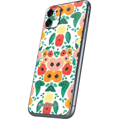 Bouffants and Broken Hearts Geometric Flowers iPhone 11 Skin