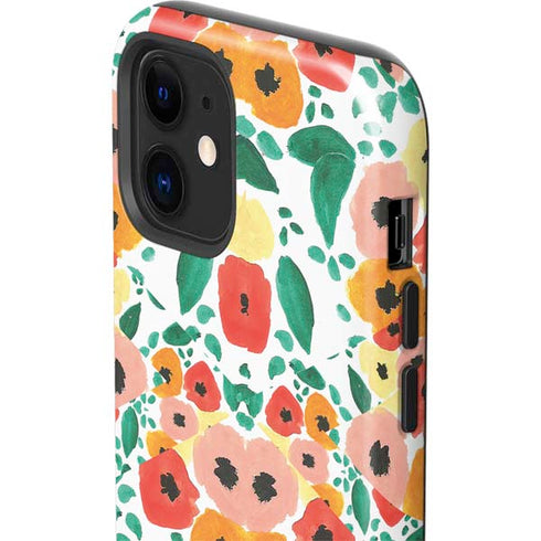 Bouffants and Broken Hearts Geometric Flowers iPhone 12 Impact Case
