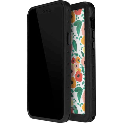 Bouffants and Broken Hearts Geometric Flowers iPhone 12 Mini Waterproof Case