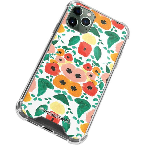 Bouffants and Broken Hearts Geometric Flowers iPhone 12 Pro Clear Case