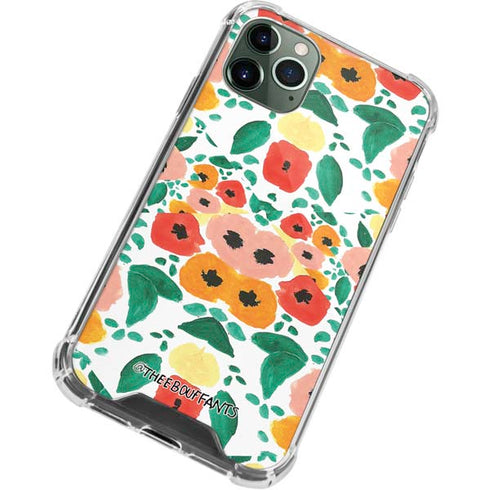 Bouffants and Broken Hearts Geometric Flowers iPhone 12 Pro Max Clear Case