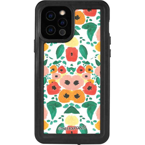 Bouffants and Broken Hearts Geometric Flowers iPhone 12 Pro Waterproof Case