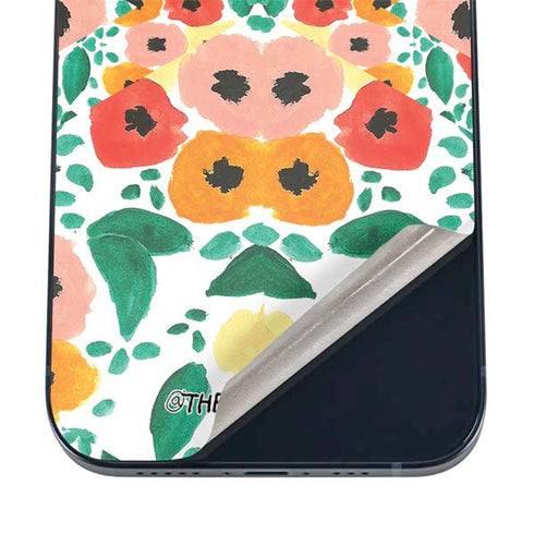 Bouffants and Broken Hearts Geometric Flowers iPhone 12 Skin