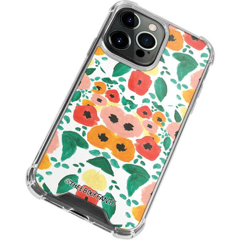 Bouffants and Broken Hearts Geometric Flowers iPhone 13 Pro Max Clear Case