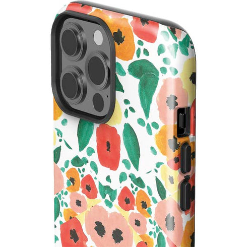 Bouffants and Broken Hearts Geometric Flowers iPhone 13 Pro Max Impact Case
