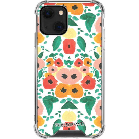 Bouffants and Broken Hearts Geometric Flowers iPhone 14 Plus Clear Case
