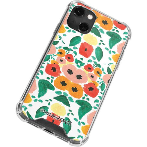 Bouffants and Broken Hearts Geometric Flowers iPhone 14 Plus Clear Case