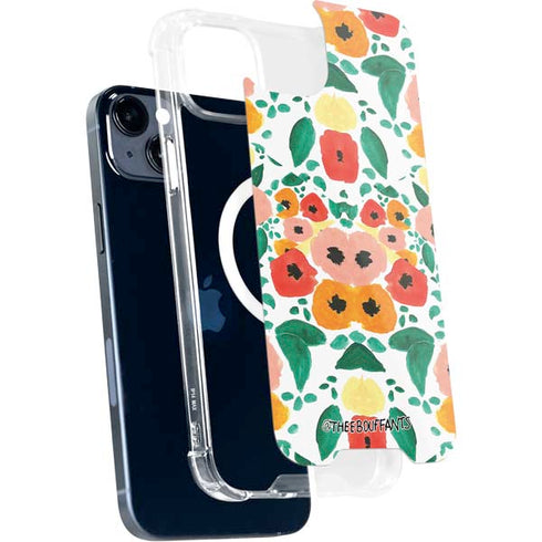 Bouffants and Broken Hearts Geometric Flowers iPhone 15 Plus MagSafe Case