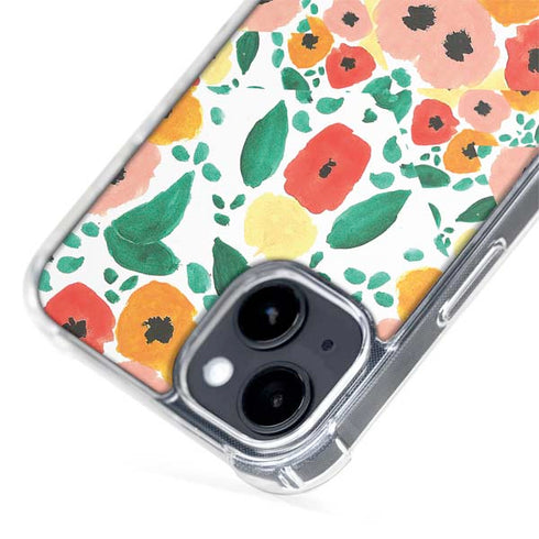 Bouffants and Broken Hearts Geometric Flowers iPhone 15 Plus MagSafe Case