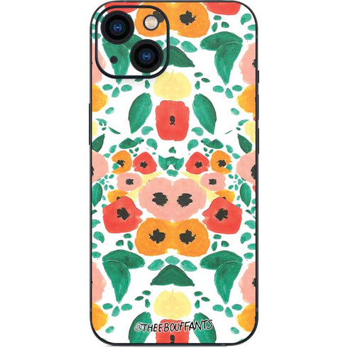 Bouffants and Broken Hearts Geometric Flowers iPhone 15 Plus Skin