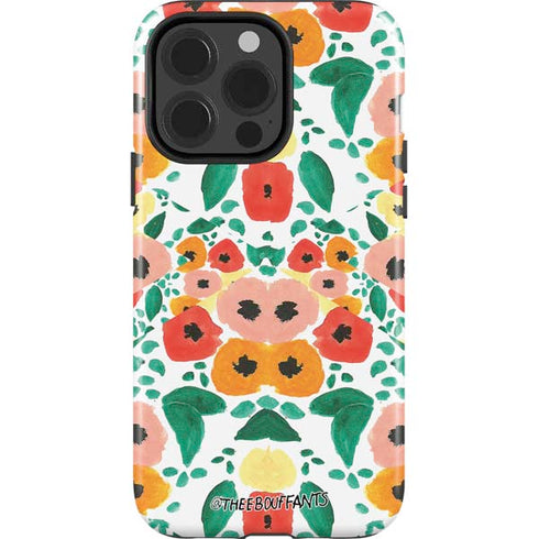 Bouffants and Broken Hearts Geometric Flowers iPhone 14 Pro Impact Case