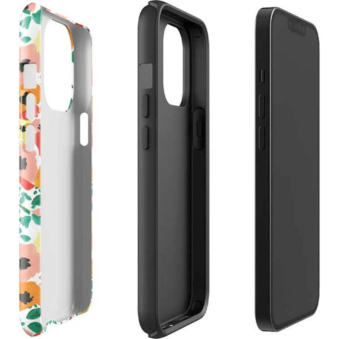 Bouffants and Broken Hearts Geometric Flowers iPhone 14 Pro Impact Case