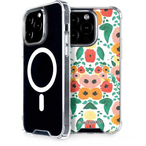 Bouffants and Broken Hearts Geometric Flowers iPhone 14 Pro MagSafe Case