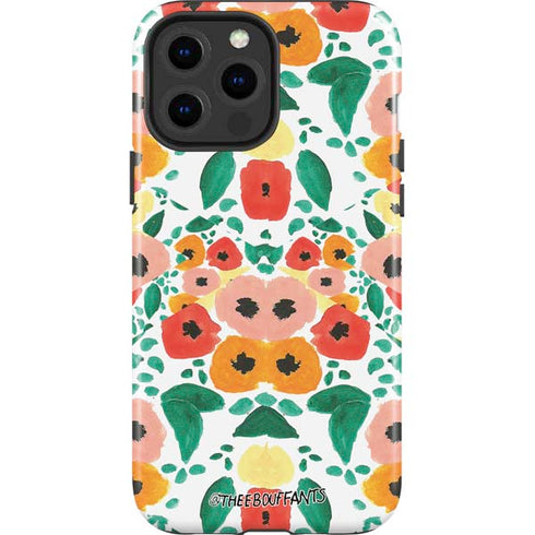 Bouffants and Broken Hearts Geometric Flowers iPhone 15 Pro Max Impact Case