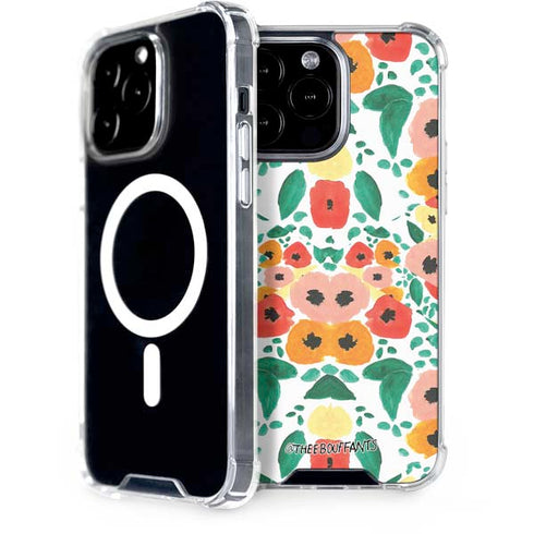 Bouffants and Broken Hearts Geometric Flowers iPhone 14 Pro Max MagSafe Case